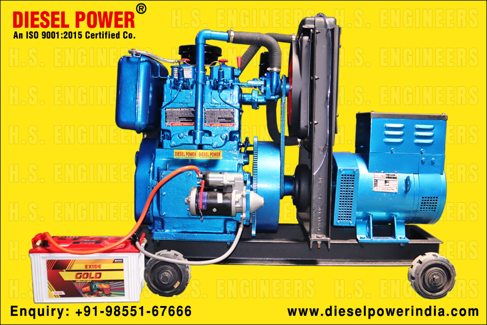 Diesel Engine Generator Set 15kva manufacturers exporters in India